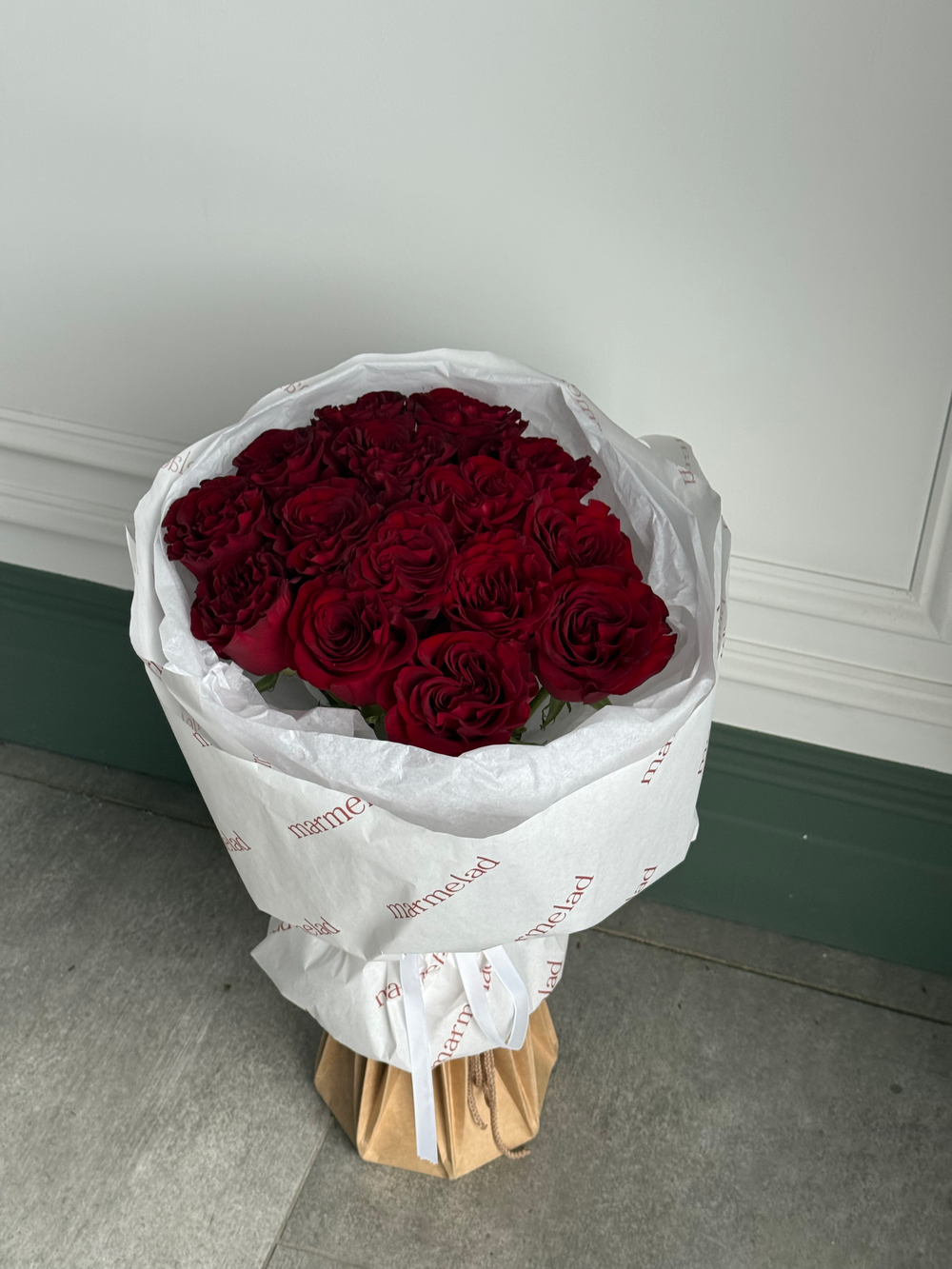 Букет из красной розы ХЕРТС 15 шт