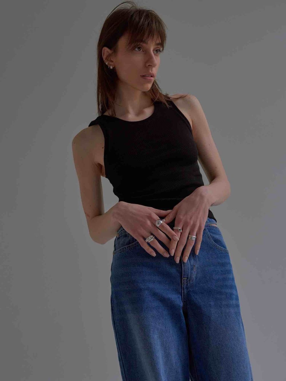 Майка One Two Tank Top черная