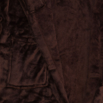 Халат унисекс, махр, 100%пэ, горький шоколад, универсальный, T2020-110