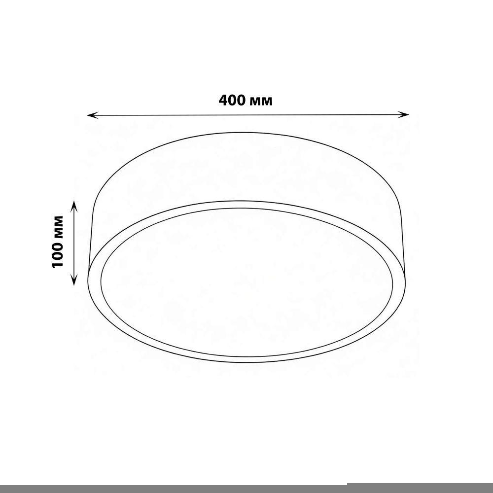 ULO-K40A 30W-4000К-R40 IP40 BLACK Светильник светодиодный накладной. Белый свет 4000K. Диаметр 400мм. Корпус черный. ТМ Uniel
