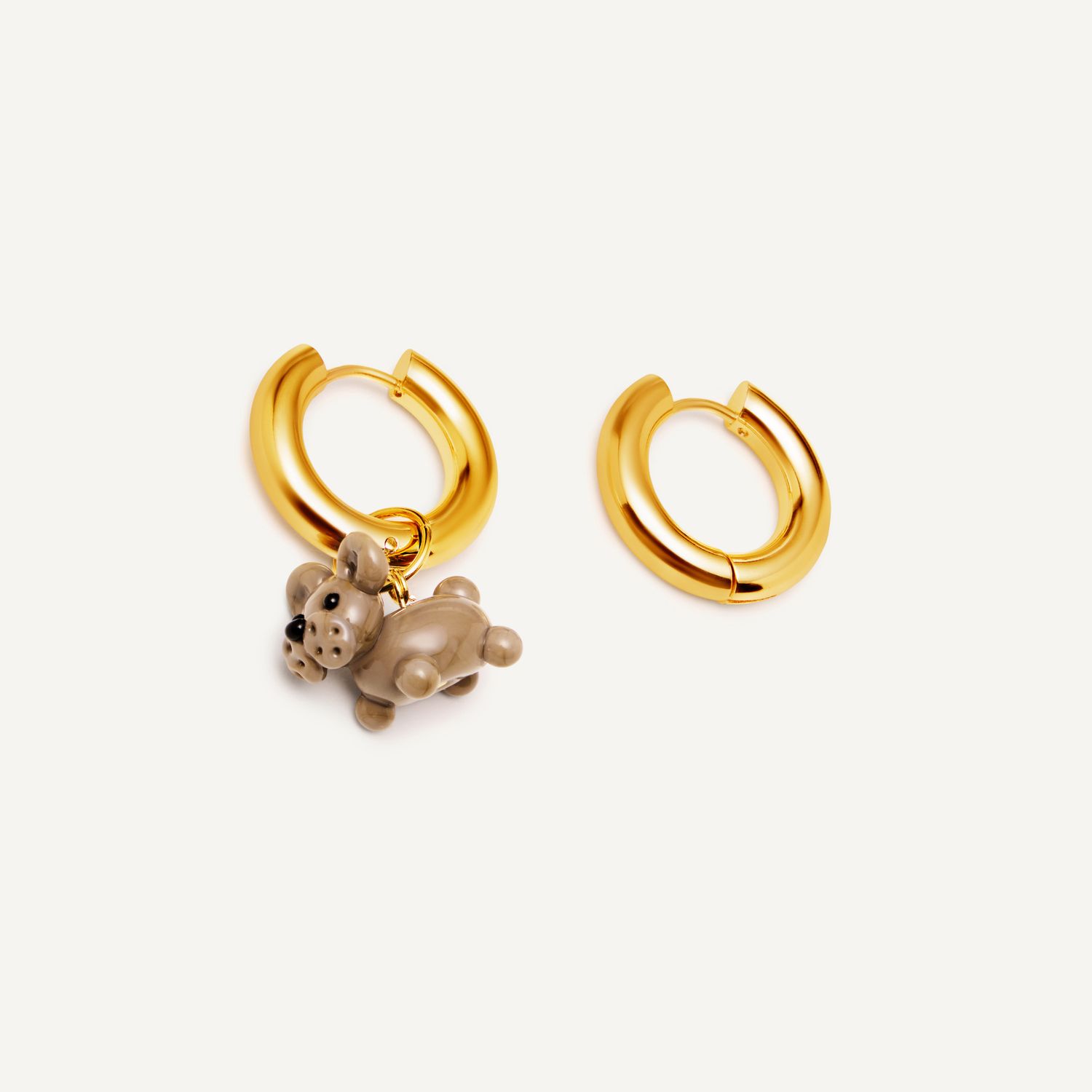 Серьги Favorite Fluffy Gold Earrings - Dog