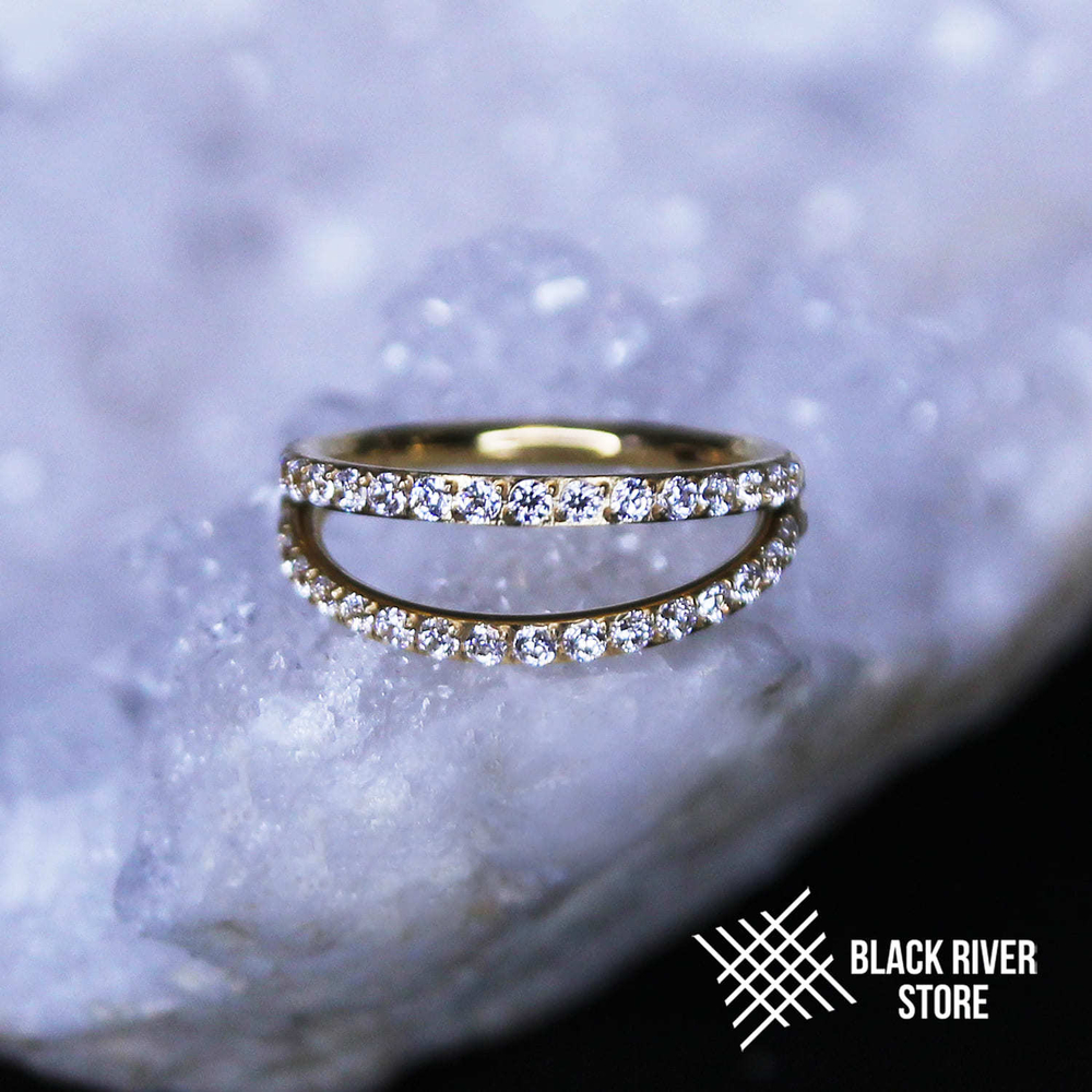 Кликер IG Smile Crystal PVD Yellow 1.2мм