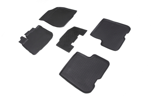 Резиновые коврики с высоким бортом для Renault Logan II 2014-2020, Seintex.90154
