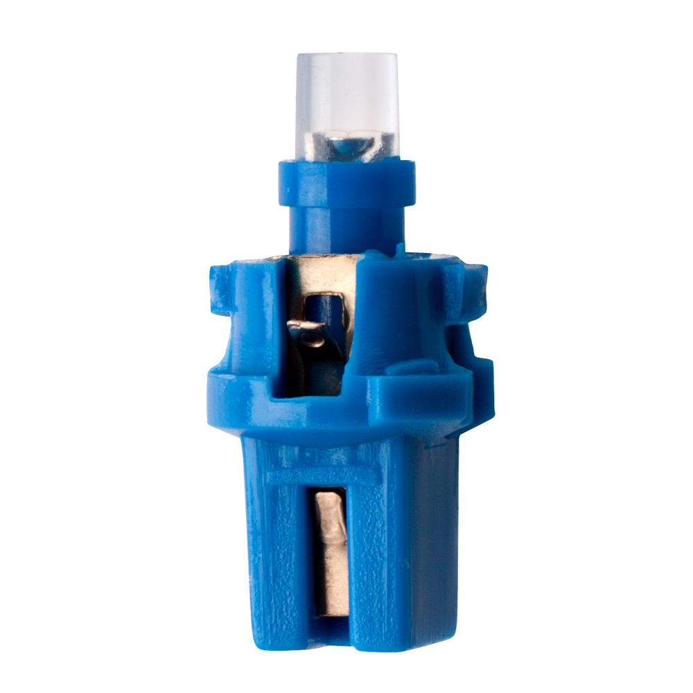 Лампа светодиодная 12V 1,2W с патроном синий 1 LED (приборная) Маяк