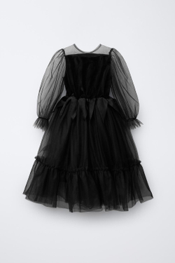 ZARA ПЛАТЬЕ ДЛЯ КОСТЮМА ВЕДЬМЫ, ЧЕРНЫЙ