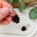 LEFIREL' Серьги серебряные женские "Шишечки" с бусинами из муранского стекла / ювелирные украшения из родированного серебра 925