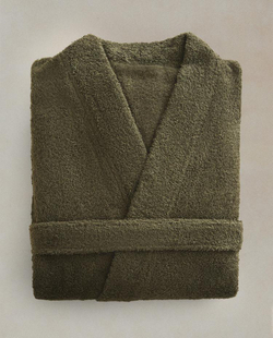 ZARA HOME ХЛОПКОВЫЙ ХАЛАТ, ХАКИ