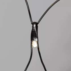 Светодиодная сетка с колпачком 2*2 м., 220В, 256 теплых белых LED, провод черный ПВХ, IP65, LTC (NTL256CAP-11-2WW)