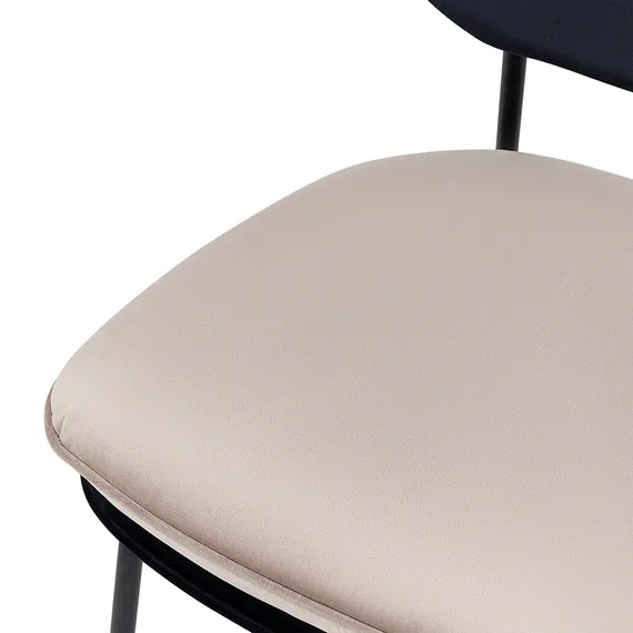 Стул pea, велюр, темно-синий/бежевый