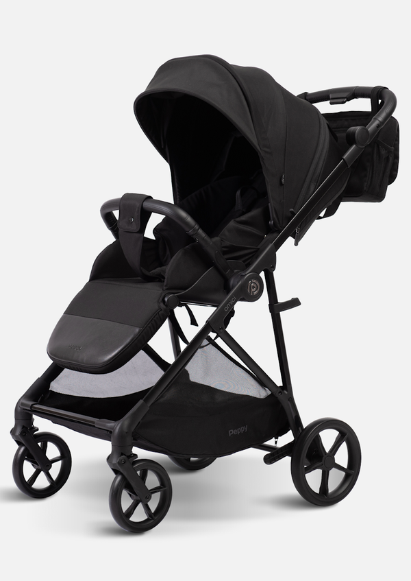 Peppy Коляска прогулочная Amici (Black) рама Black