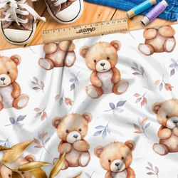 Ткань премиум интерлок игрушечные медведи