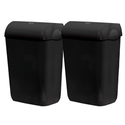 Мусорное ведро пластиковое Veiro MaxBin черное (2 ведра х 43 л)