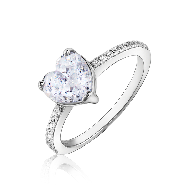 Кольцо дорожка сердце