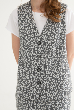 Жилет женский 4732за, Леопард #225Леи064732за