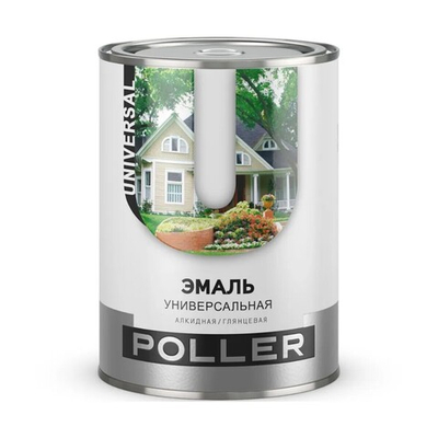 Эмаль алкидная Poller, ярко-зеленая, 0,8 л