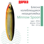 Блесна для рыбалки колебалка Minnow Spoon, 8см, 22гр