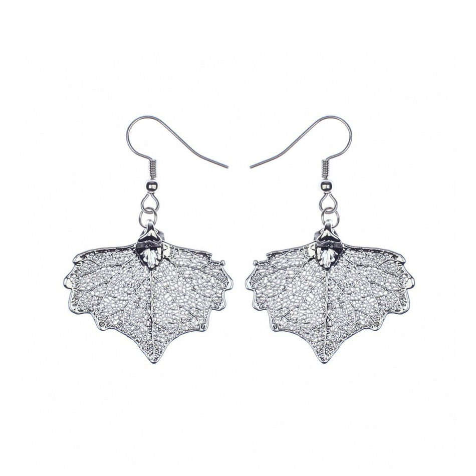Серьги листья Ester Bijoux Тополь LF34C-S BW