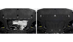 Защита картера и КПП AutoMax для Hyundai Solaris II (V - 1.4; 1.6) 2017-2020 2020-н.в./Kia Rio IV седан (V - 1.4; 1.6) 2017-2020 2020-н.в./Kia Rio X хэтчбек (V - 1.4; 1.6) 2020-н.в./Kia Rio X-Line хэтчбек (V - 1.4; 1.6) 2017-2021, сталь 1.4 мм, с крепежом, штампованная, AM.2370.1