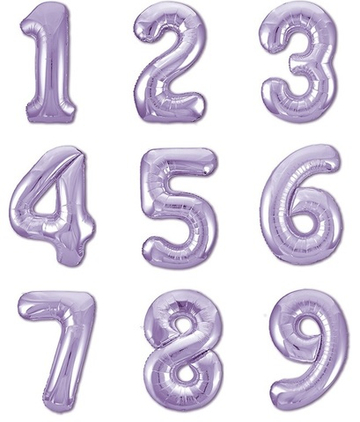 Цифры 102 см "Лаванда" слим (slim)