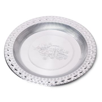 Поднос круглый 35 см. из нержавеющей стали Kamille КМ-4370 (d34,5х3 см)