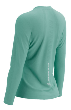 Женская теннисная футболкаCompressport Performance Long Sleeve - Mint