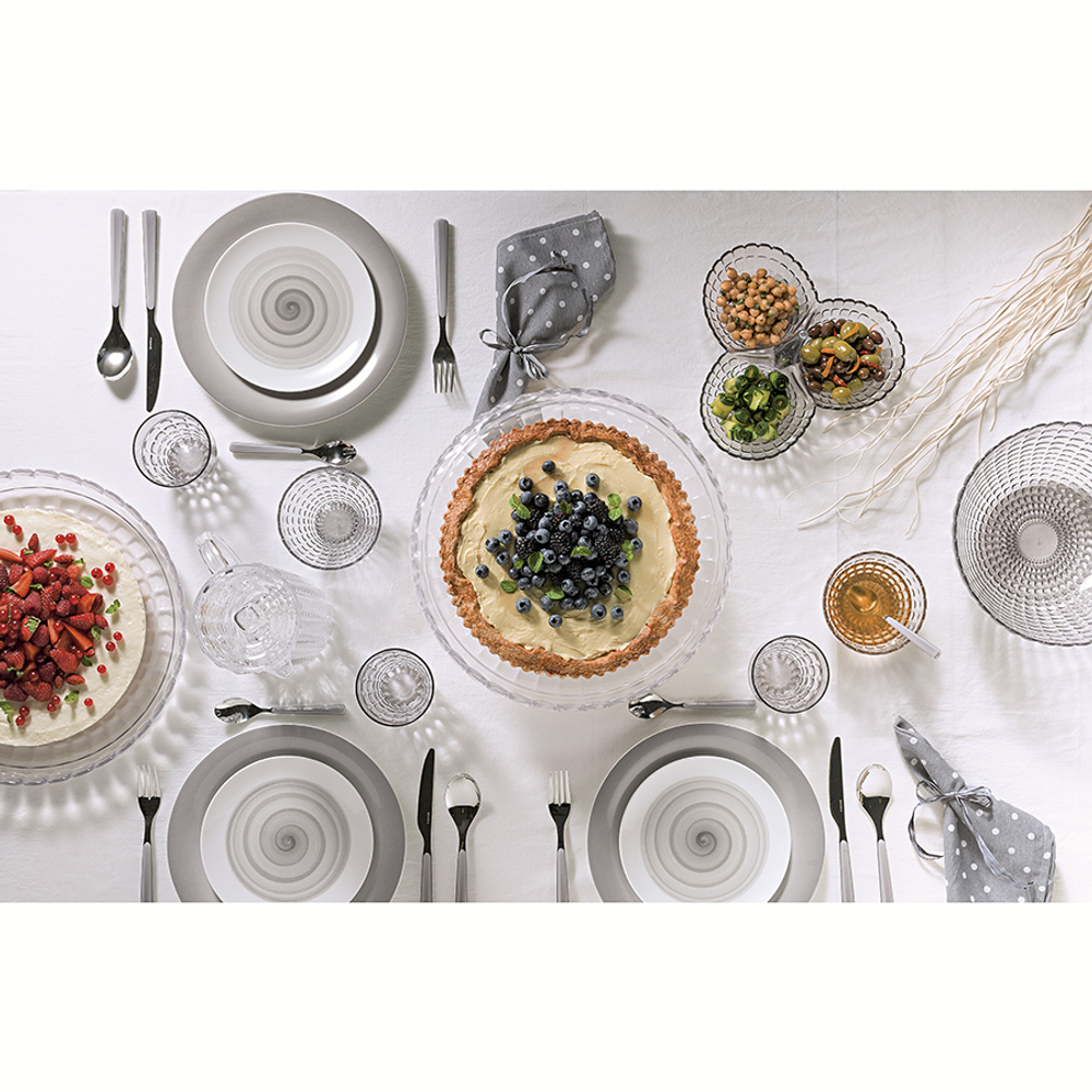 Блюдо сервировочное с крышкой tiffany, D36 см, прозрачное