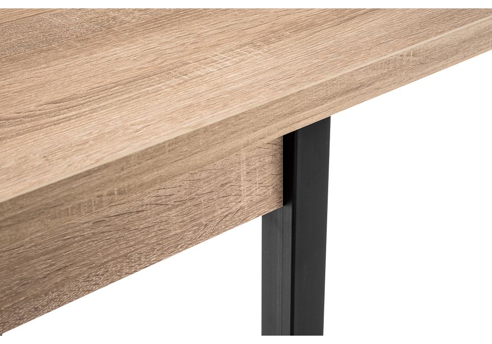 Стол Оригон 120(160)х70х77 сонома / черный матовый