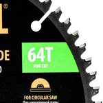 Пильный диск по алюминию ф185 х 20 мм, 64 зубьев Denzel