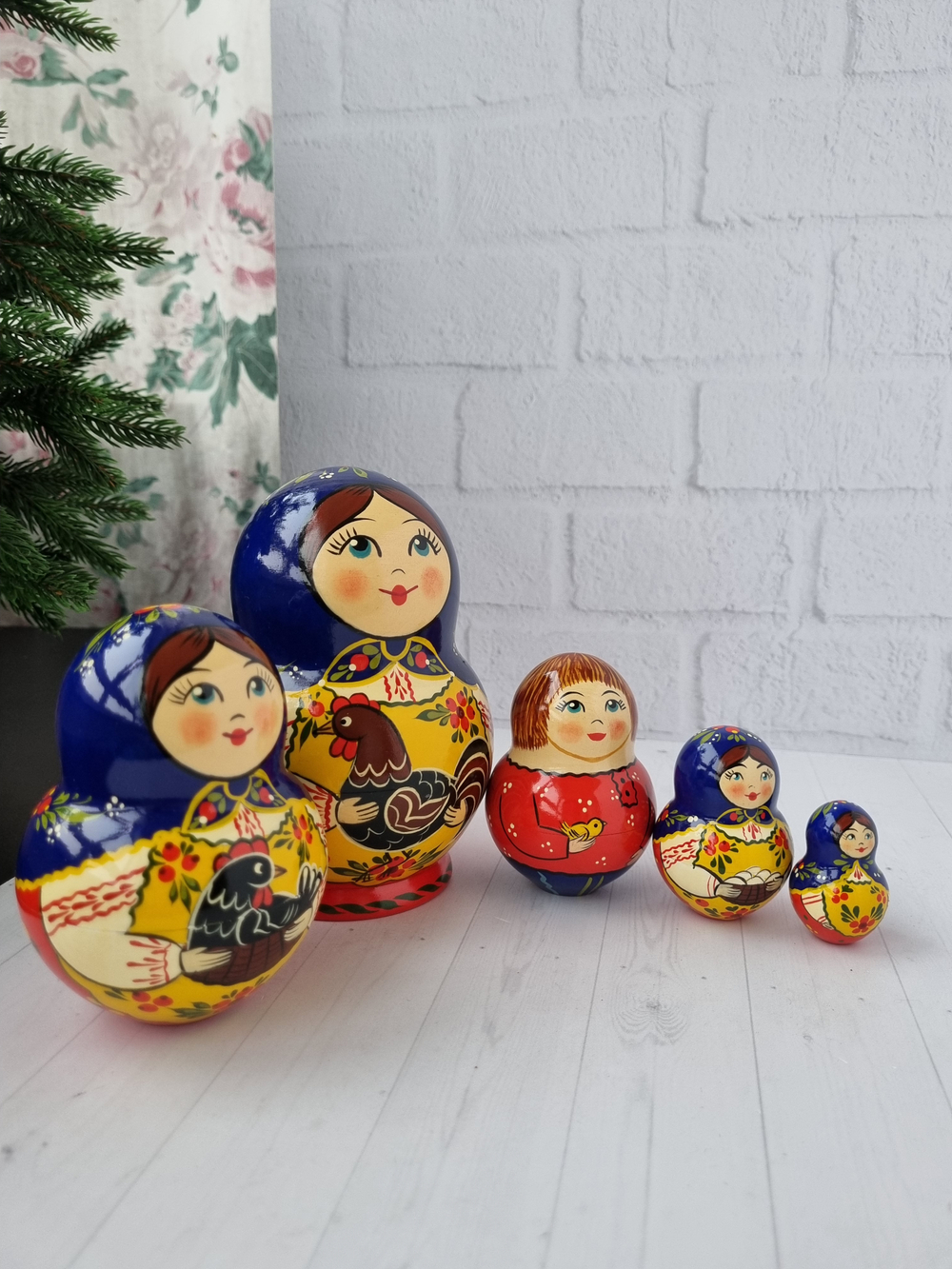 Матрёшка "С курочкой" традиция 5м 15см пузатая