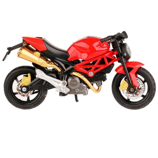 Модель металл СТРИТБАЙК 11см, руль поворач, подвеска, подножка, кор. Технопарк