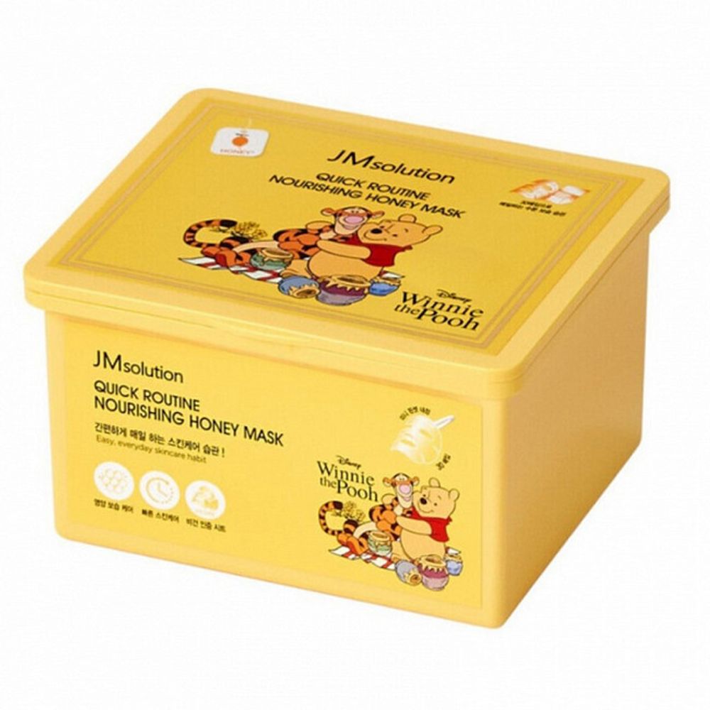 JMsolution Набор тканевых масок с медом - Disney Quick Routine Nourishing Honey Mask 30 шт
