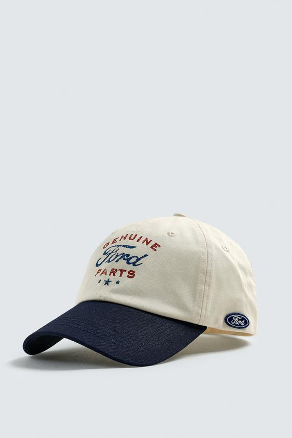 ZARA Х FORD КЕПКА С ВЫШИТЫМ ТЕКСТОМ, ЭКРЮ