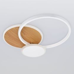 Светильник потолочный светодиодный ЭРА Модерн City CLL-1-60-RC WH+Wood с ДУ 60W 3000-6500К белый/золото | Светильники SPB-6 с ДУ