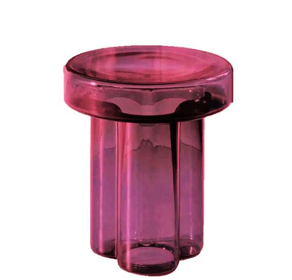 Журнальный столик Soda М, Ø38х47 см, фиолетовое стекло