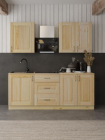 Кухонный модуль, 80х32х75, Стокгольм Натур, навесной, 2 двери, из массива дерева, в лаке, Dipriz