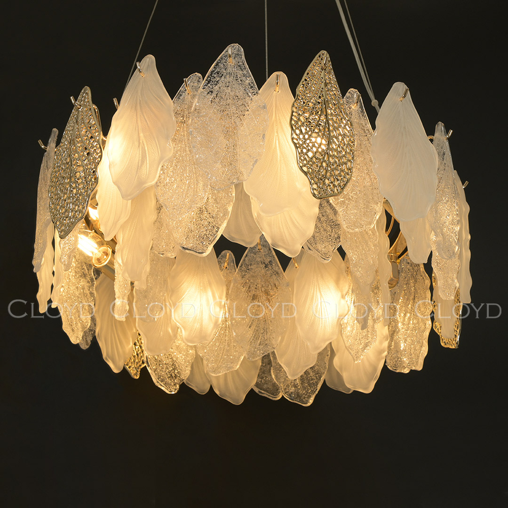 Люстра Cloyd SENEGAL-B C6 / Ø50 см - с золотыми листьями - золото (арт.11170)