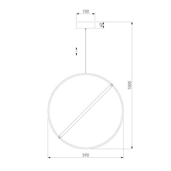 90282/1 / подвесной светильник / хром