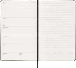 Еженедельник Moleskine Classic WKNT (DHB12WN3) 13x21см твердая обложка черный