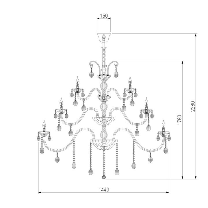Подвесная люстра Bogates 256/42 Strotskis