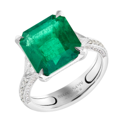 Кольцо с Изумрудом и Бриллиантами, R0070-51/1