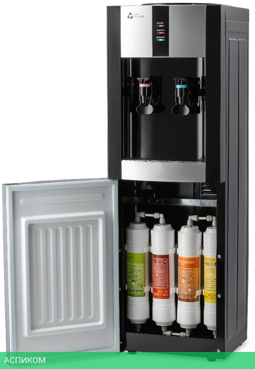 Кулер для воды AEL Aquaalliance H1s-LD Black/Silver (00446)