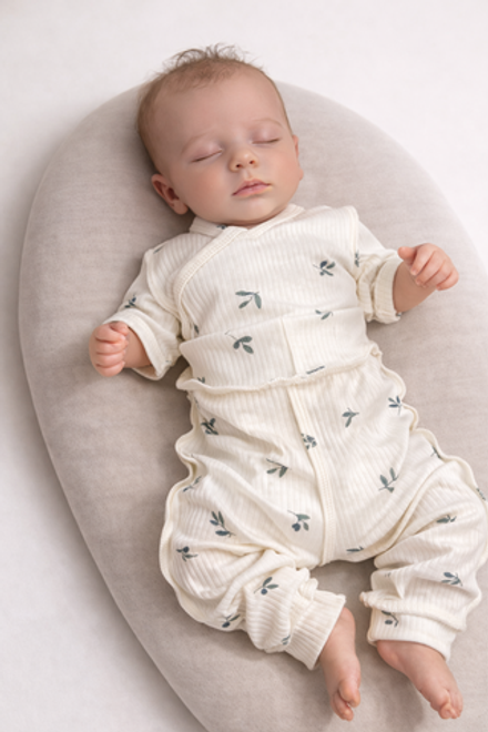 Боди кр.рукав и штанишки в рубчик, Оливки