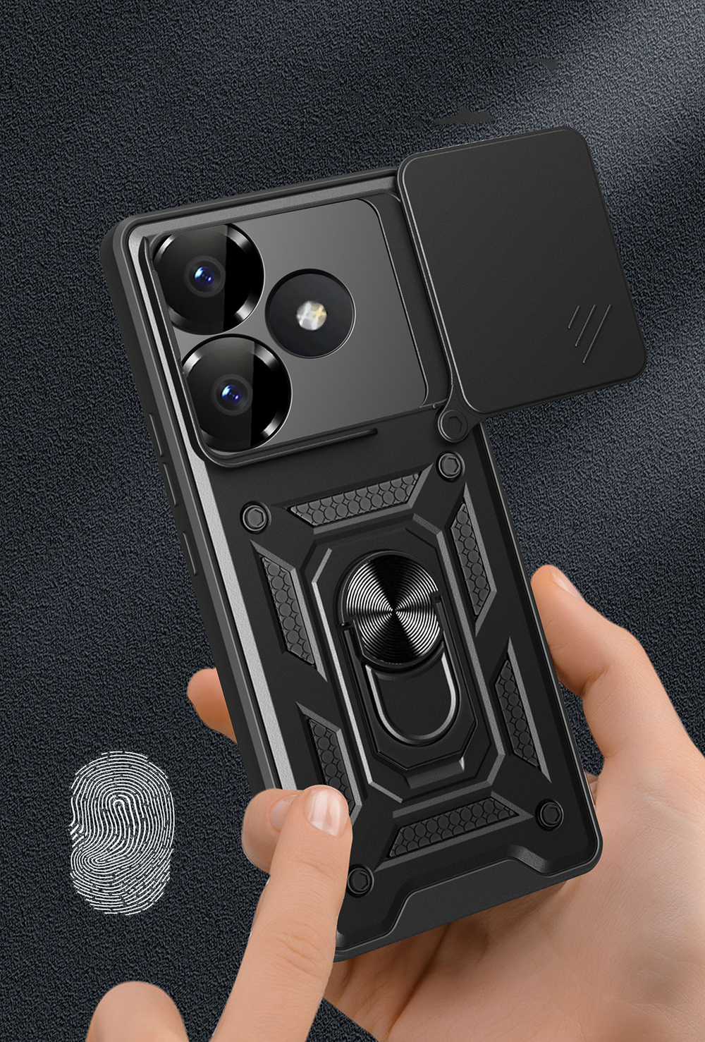 Чехол с кольцом Bumper Case для Poco F6