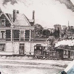 Декоративная тарелка «GARE DOMMELDANGE, 1884»