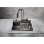 Мойка для кухни Milacio Denia 57 Steel MC.77409 сталь воронёная