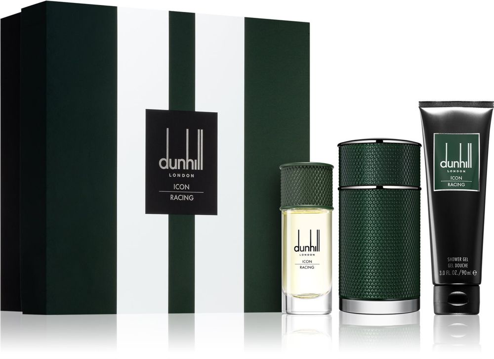 Dunhill eau de parfum 100 мл + дорожный спрей 30 мл + гель для душа 90 мл Icon Racing Green