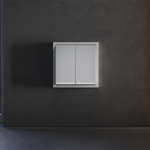 Клавиши для выключателя/переключателя двухклавишного с подсветкой, S70 (серый)