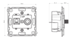 Механизм компьютерной+спутниковой розетки RJ45+SAT, серия DA
