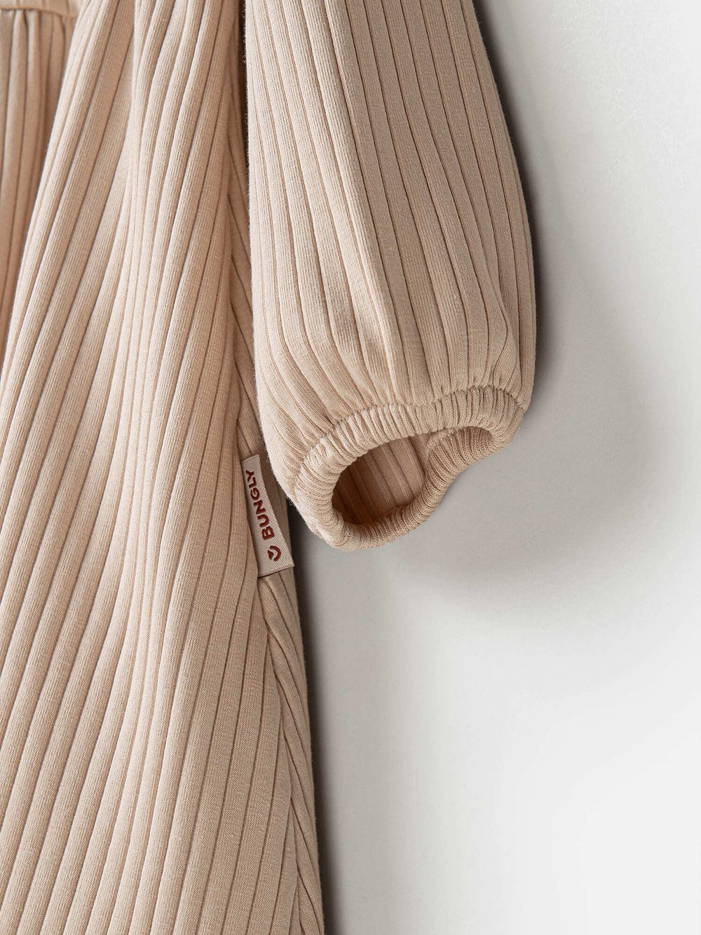 Платье "Беж" в рубчик