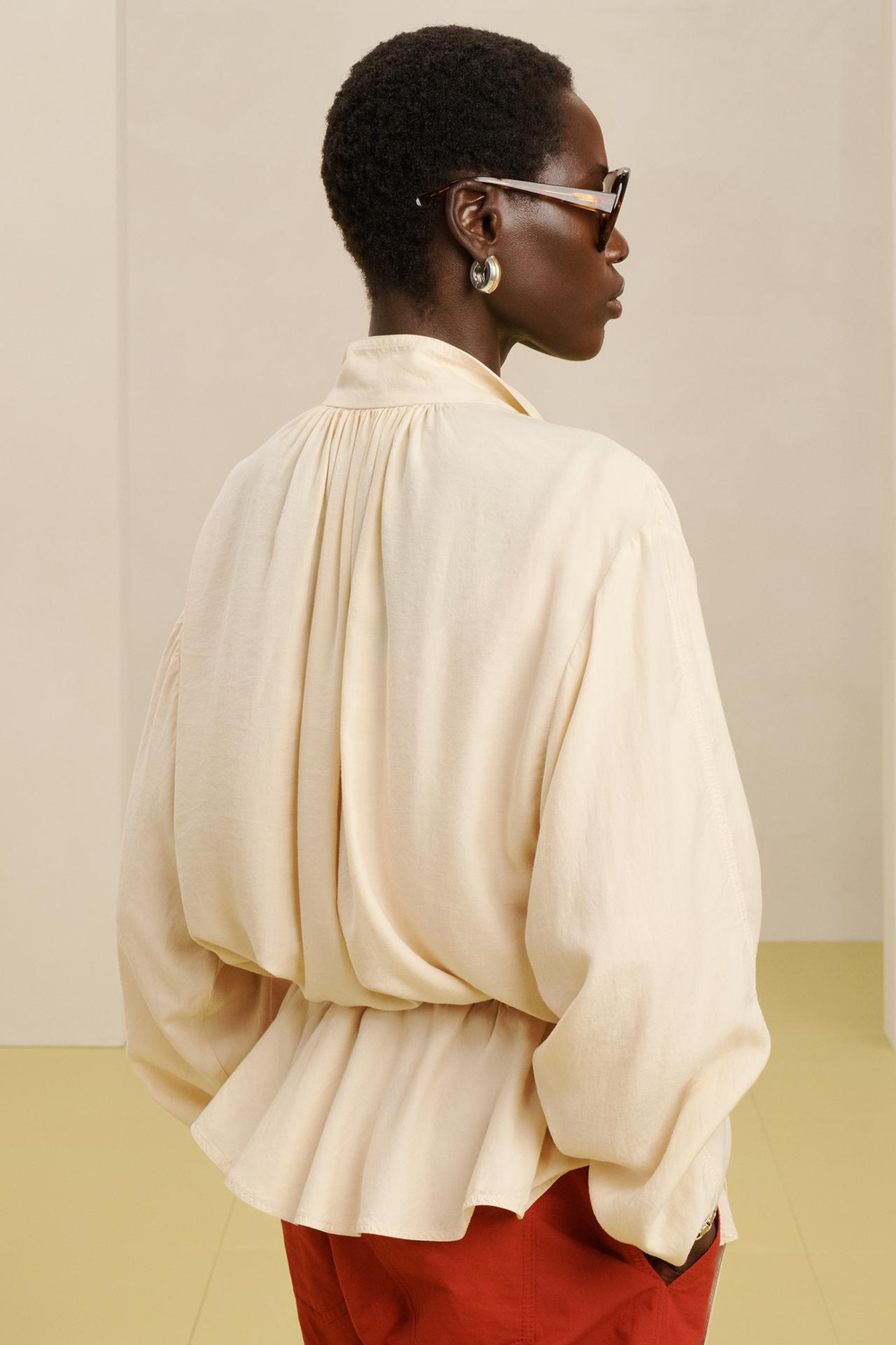 ZARA ЖАКЕТ СВОБОДНОГО КРОЯ, ЭКРЮ